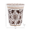 Jasmine Brown and White Ceramic Scented Candle
