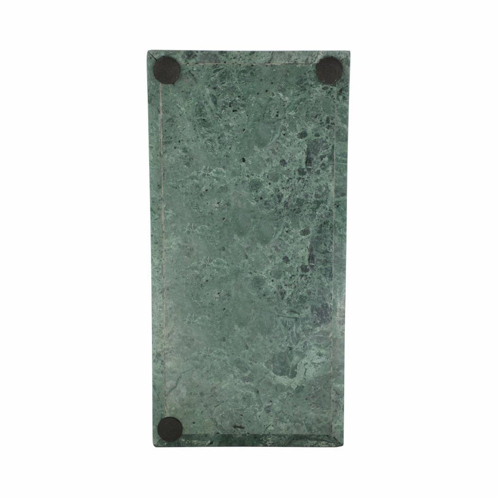 Green 12x6 in. Marble Rectangular Modern Candle Tray