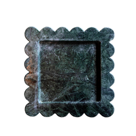 Green Marble Scalloped Tray