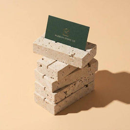 Small Travertine Marble Card Holder Wedding Place Card Stand
