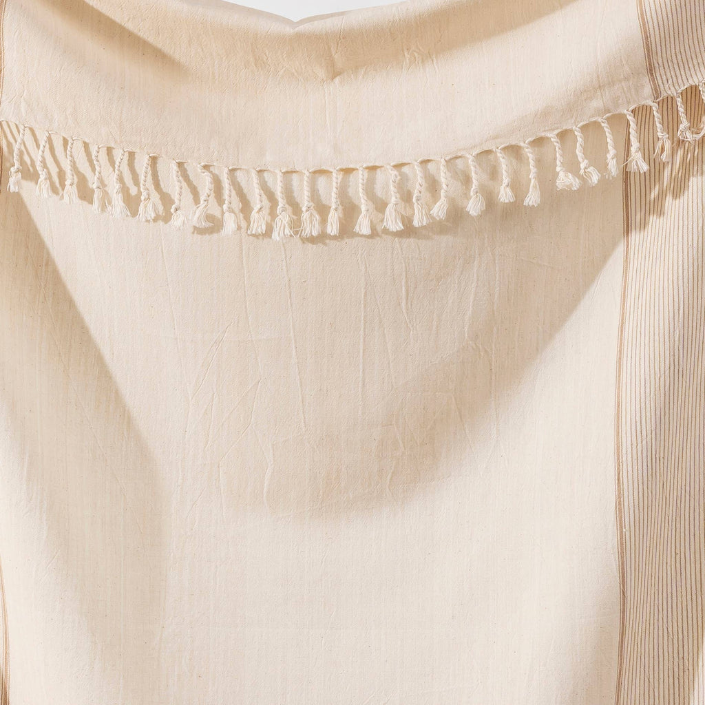 Turkish Hand/Dish Towels Peshtemal - Striped Tan