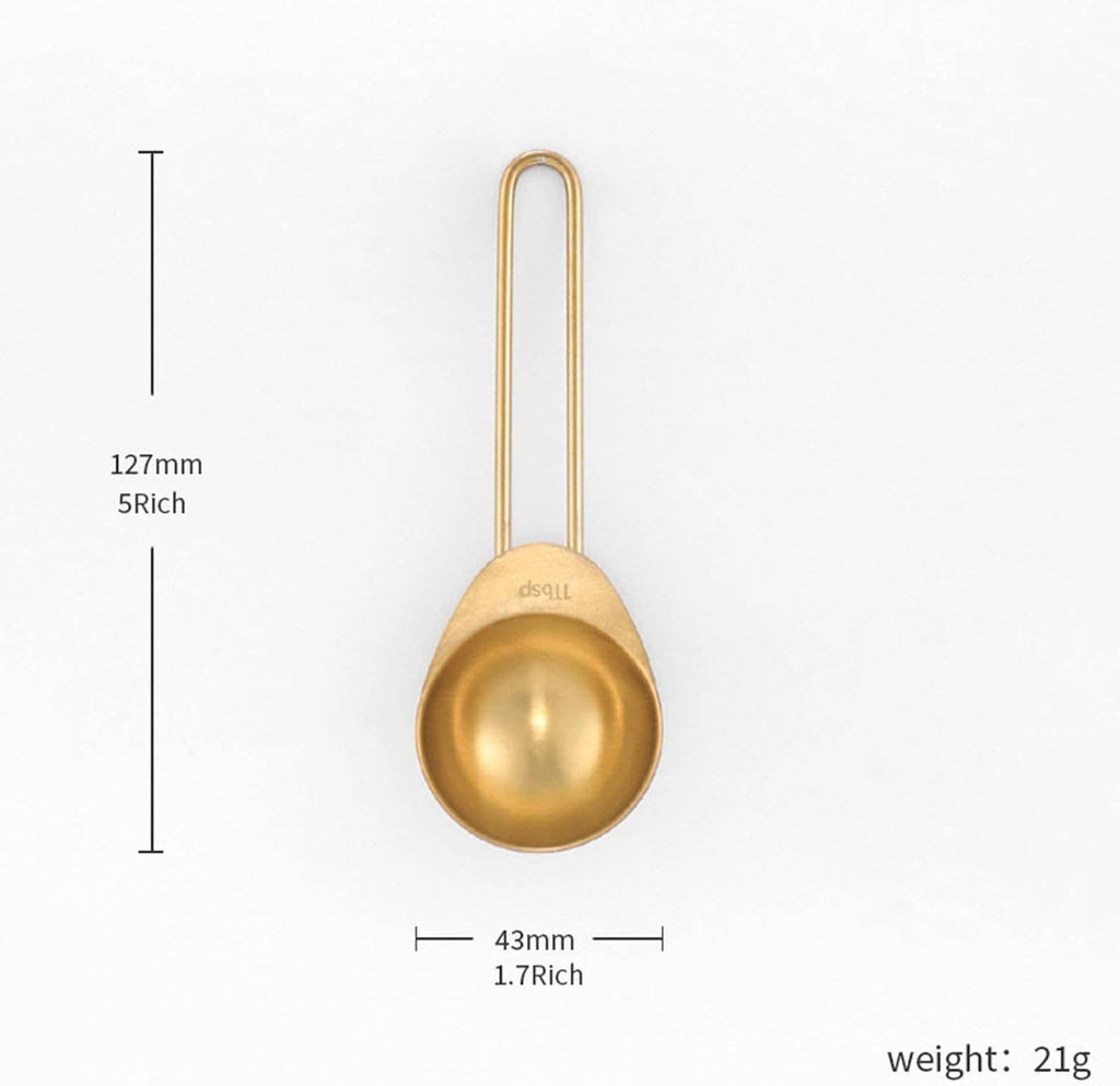 Gold Colored Stainless Steel Measuring Spoons – 5 Pcs Set