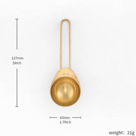 Gold Colored Stainless Steel Measuring Spoons – 5 Pcs Set
