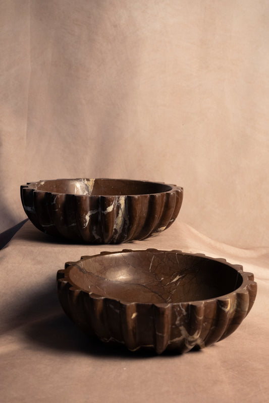 Fluted Bowl - Outer - Chocolate
