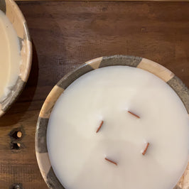 Classic Checkered Bowl Candle