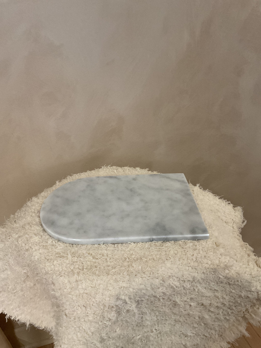 WHITE MARBLE CHEESE BOARD 8X12X3/4