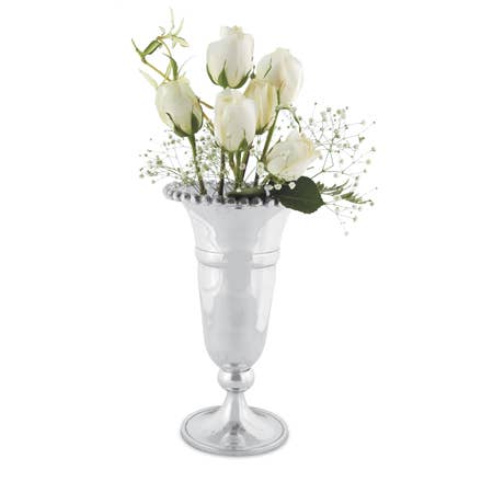 Beaded Trumpet Vase