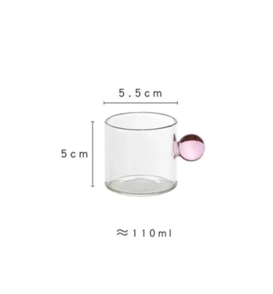 Espresso Glass Cups | Ball Handle Coffee Cup