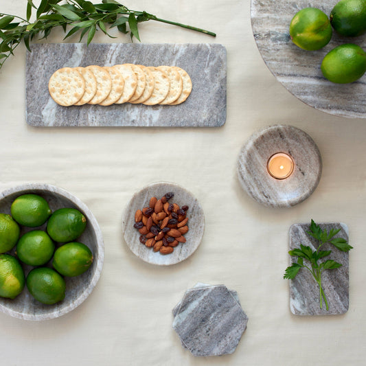 Brown Galaxy Marble Rectangle Tray