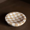 Checkered Travertine Dish
