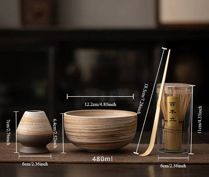 Classic Ceramic Bowl Matcha Set