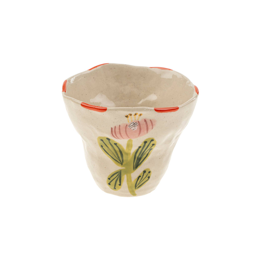 Flora Pottery Cup, Poppy