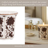 Lavender Verbena Brown Ceramic Fluted Scented Candle