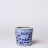 Tiny Blue and White Porcelain Peony Cachepot
