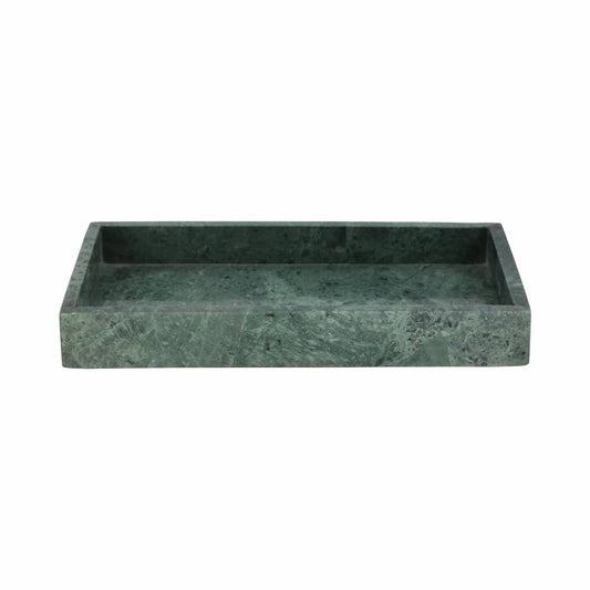 Green 12x6 in. Marble Rectangular Modern Candle Tray