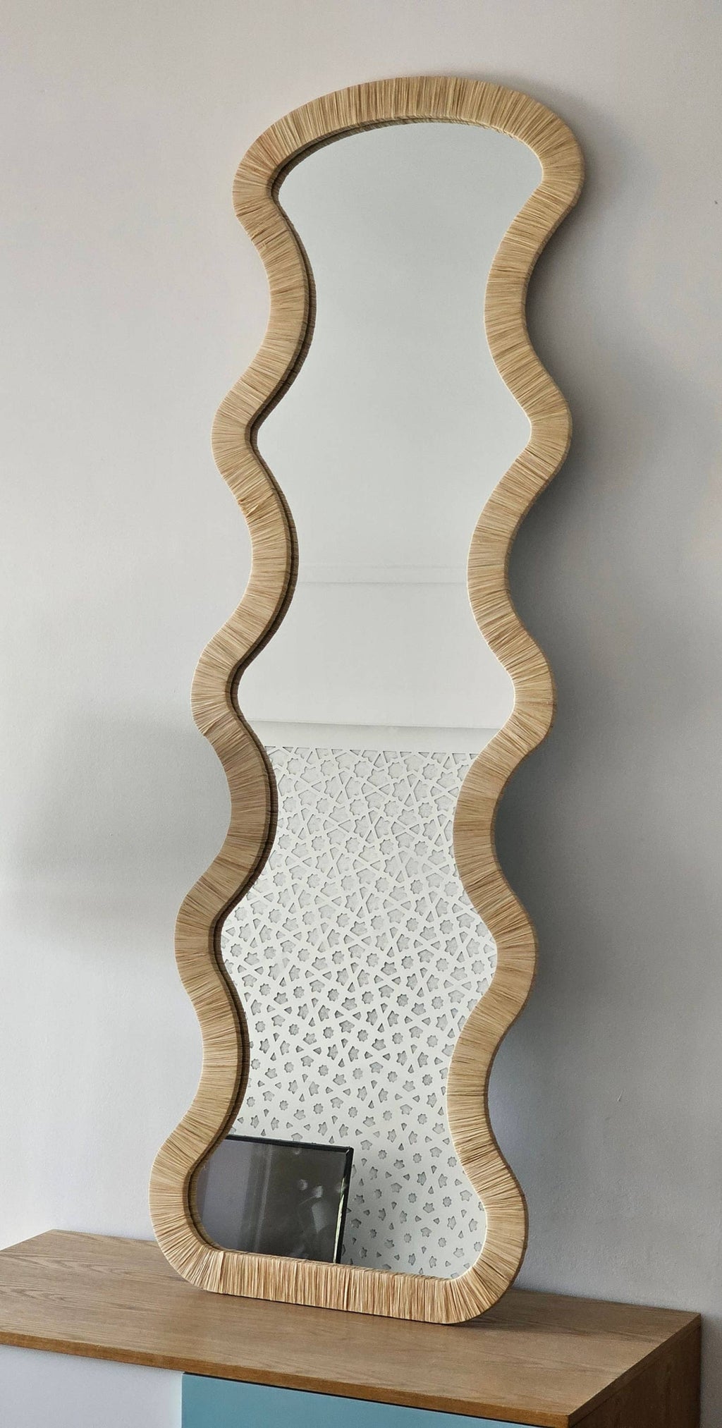 Moroccan Raffia Mirror - Marigold Market
