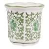 Plumeria Green and White Ceramic Scented Candle