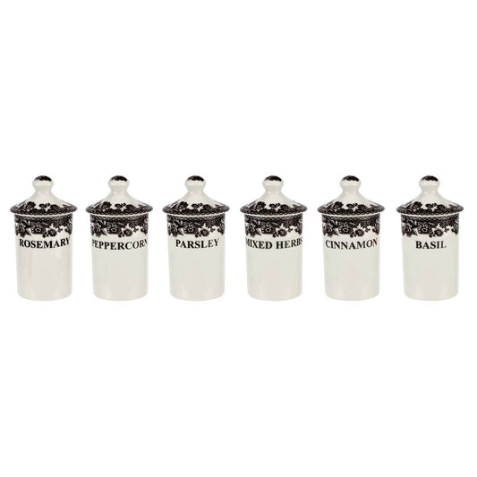 Spode Delamere Spice Jars Set Of 6