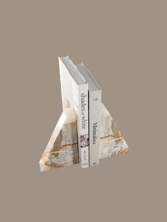 Green Polished Onyx Bookends