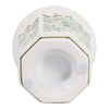 Plumeria Green and White Ceramic Scented Candle