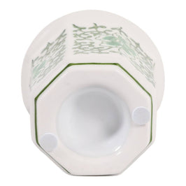Plumeria Green and White Ceramic Scented Candle