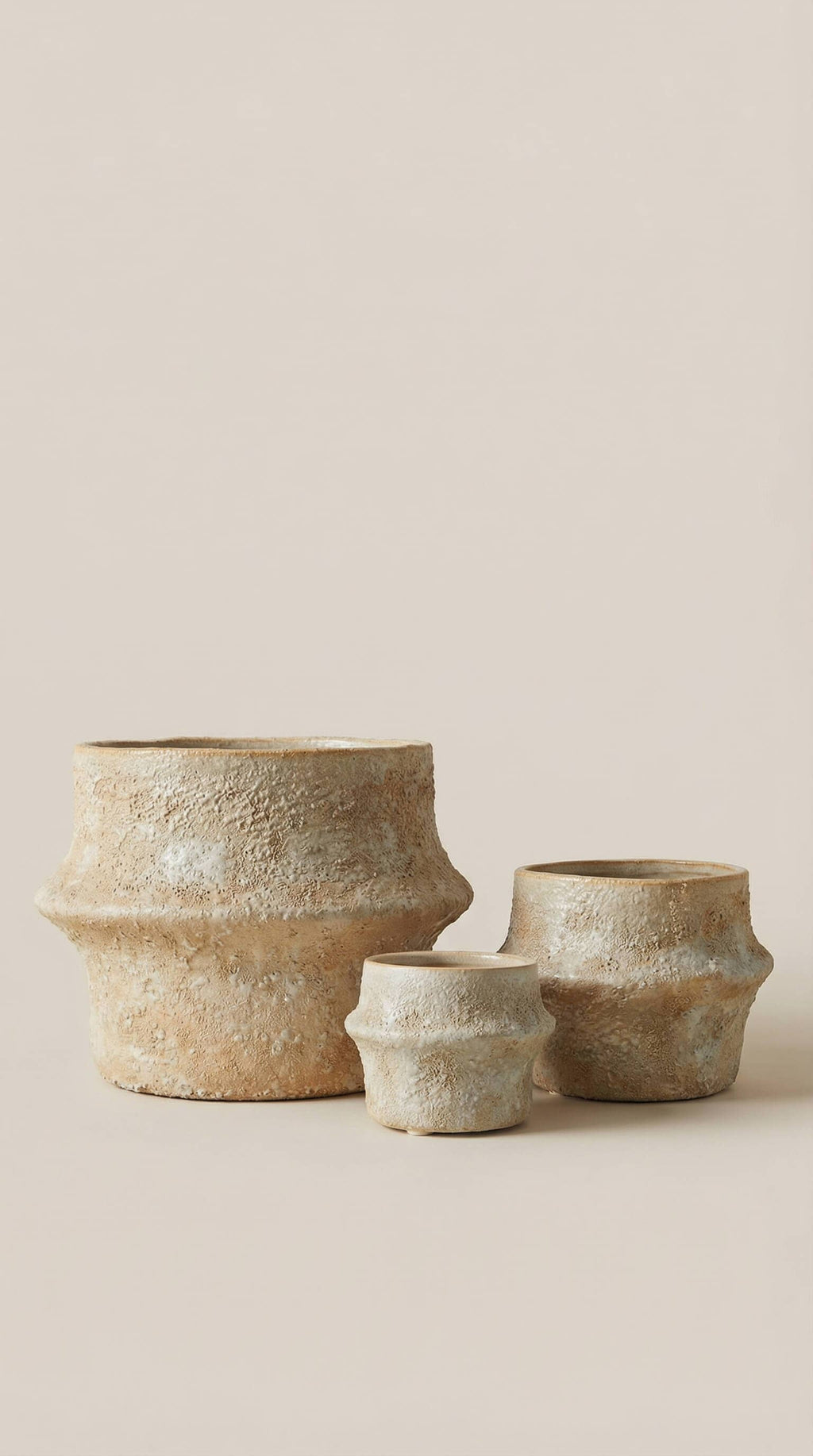 Ceramic Planter Pot, Textured with Drainage - Solene