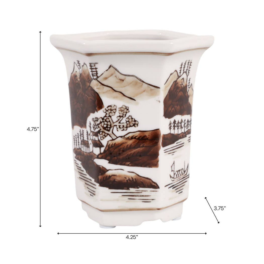 Sage & Eucalyptus Brown Ceramic Scented Candle