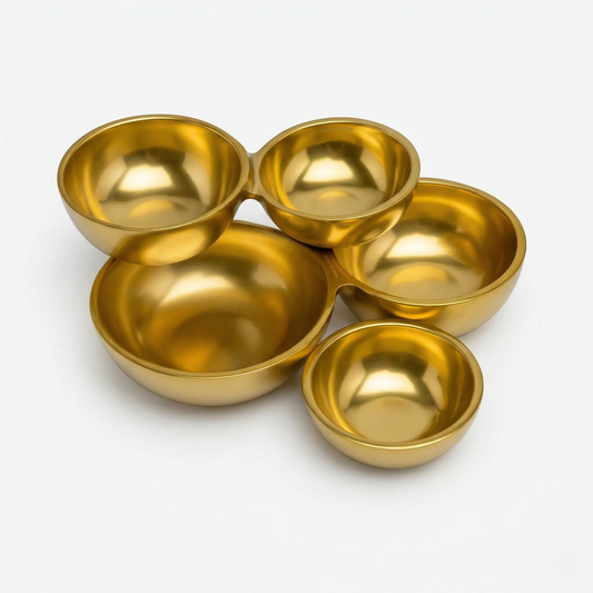 Gold 5-Cluster Bowl