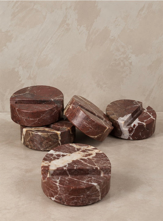 Red Zebra Marble Phone Holder