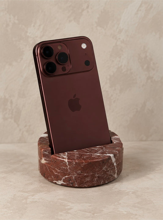 Red Zebra Marble Phone Holder