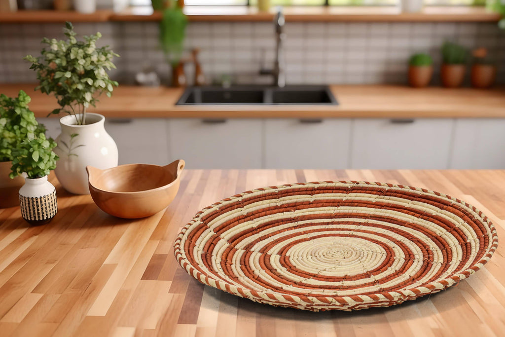Rustic Swirls Flat Basket