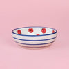 Medium Ceramic Grater Plate - Red & Blue