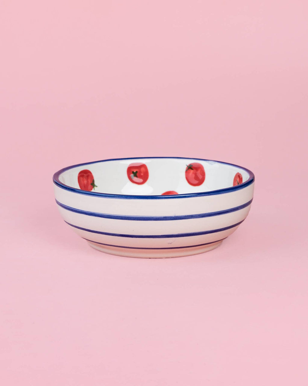 Medium Ceramic Grater Plate - Red & Blue