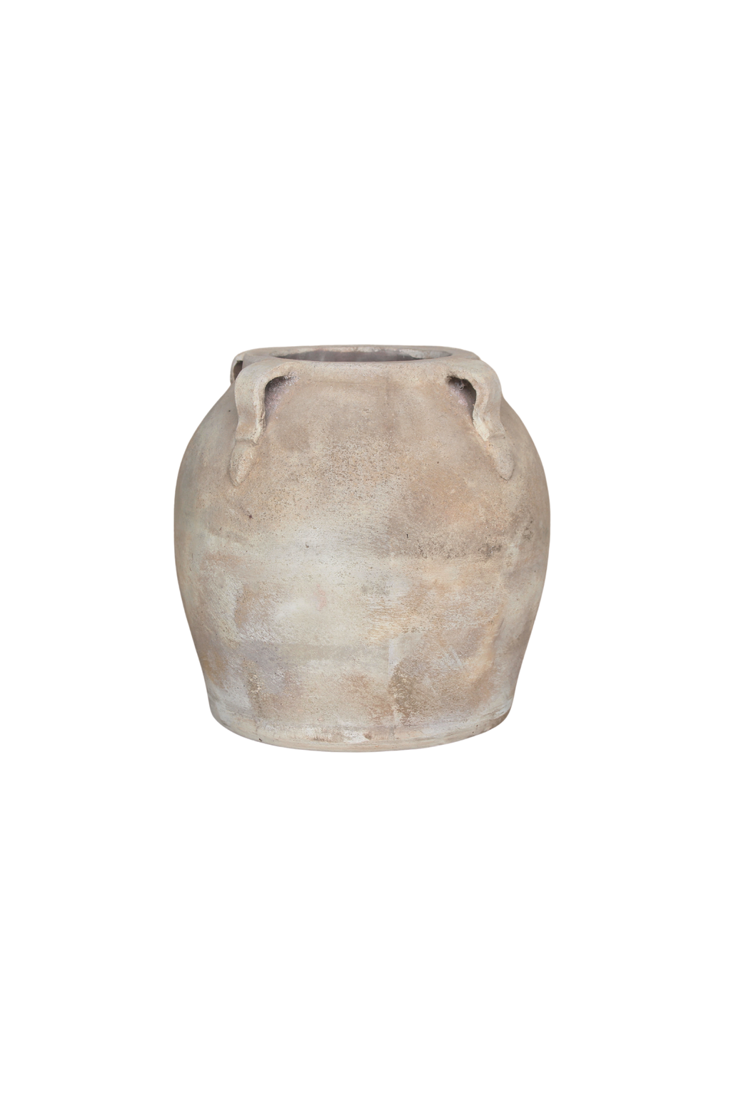 Blanc Beige Wash Vase With Handles Small