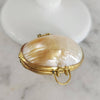 Mini Gold Mother of Pearl Trinket Pill Box, Coin Purse