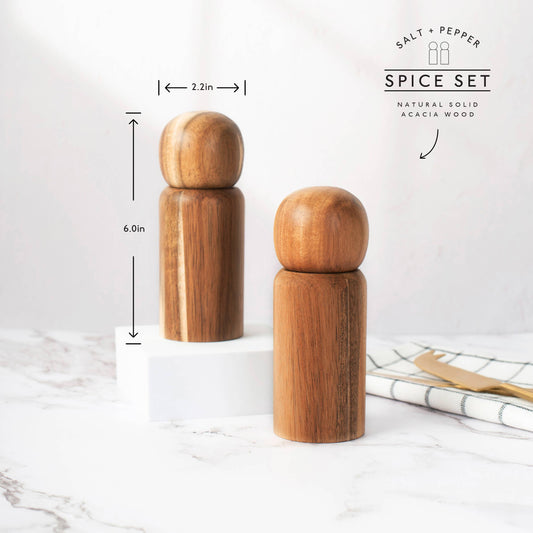 Guayabo Spice Mills (2-Pack, Grinders) - Acacia Wood