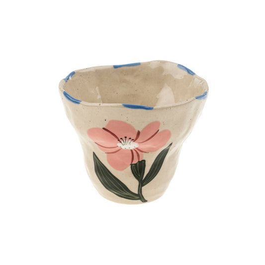 Flora Pottery Cup - Rose