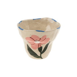 Flora Pottery Cup - Rose