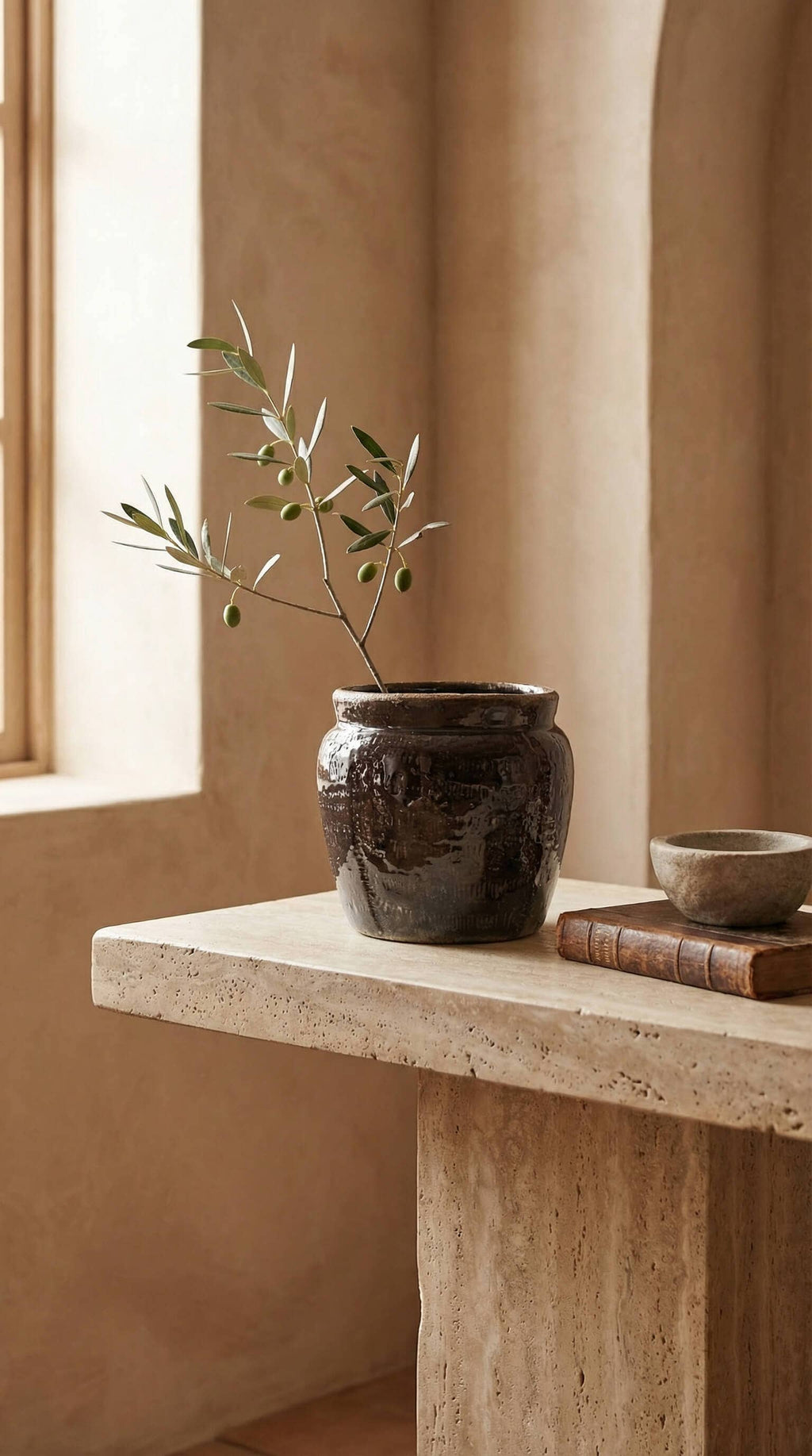 Terracotta Pot, Vintage Style, Cracked Finish - Pompeii