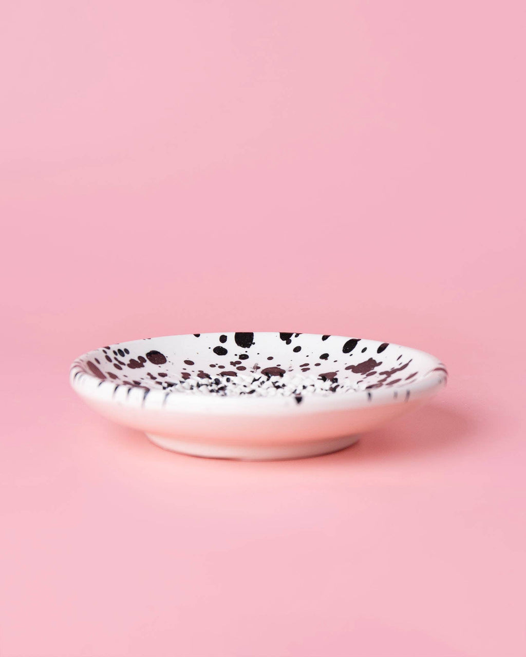 Small Ceramic Garlic Grater Plate - Black & White - Galaxy