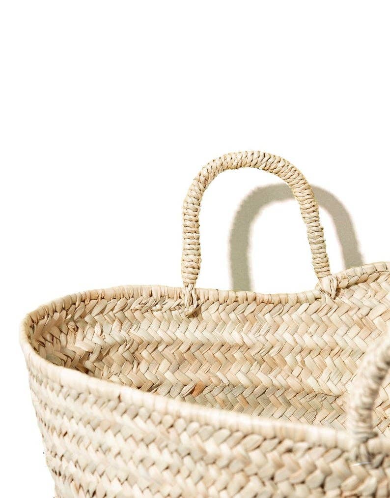 Moroccan Farmers Shopping Basket - Straw