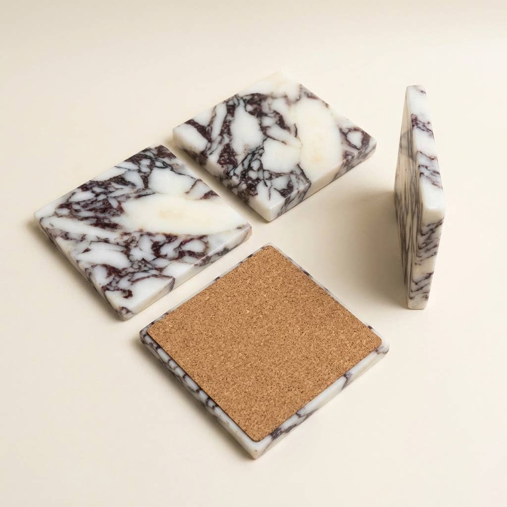 Natural Stone Drink Coasters | 4x4"