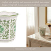 Plumeria Green and White Ceramic Scented Candle
