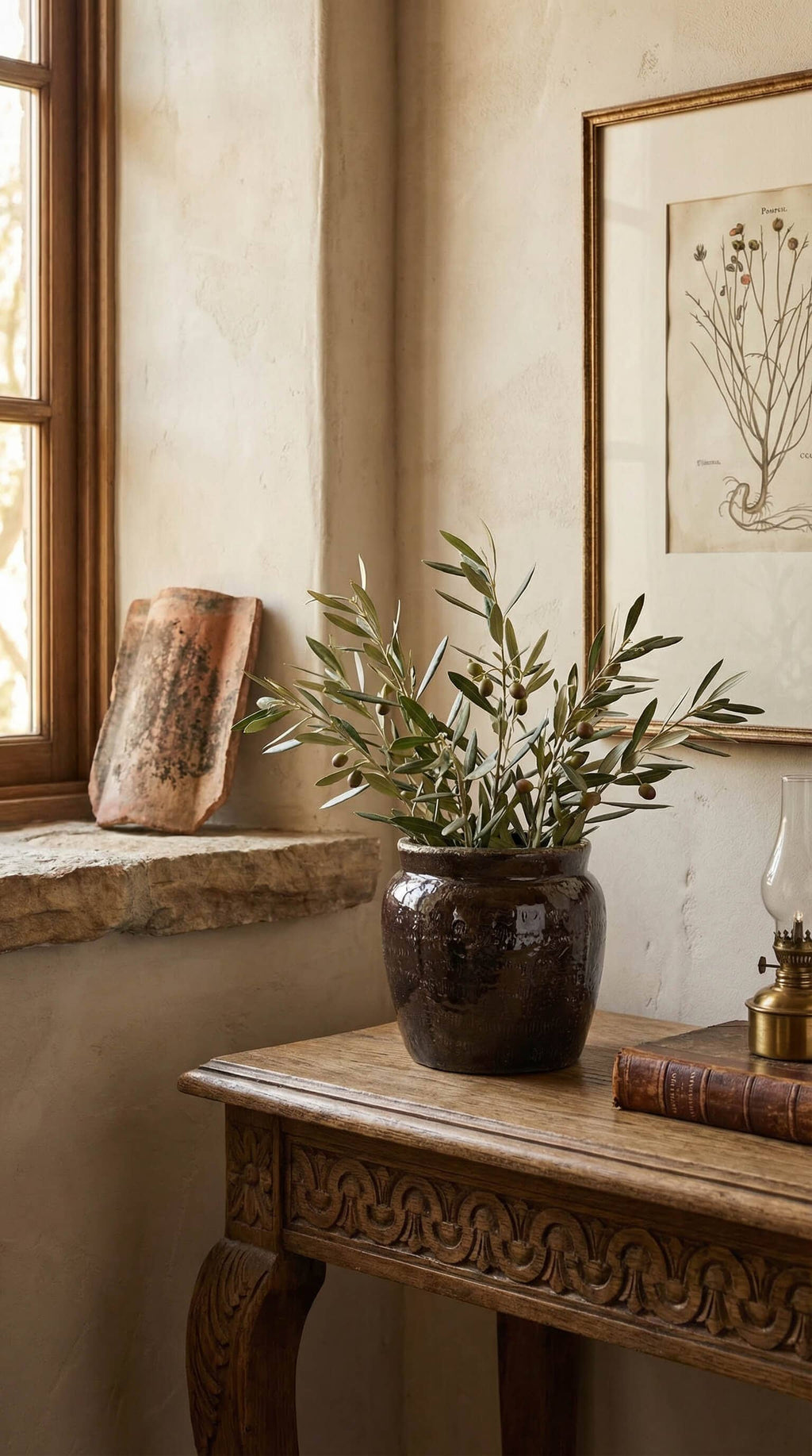 Terracotta Pot, Vintage Style, Cracked Finish - Pompeii