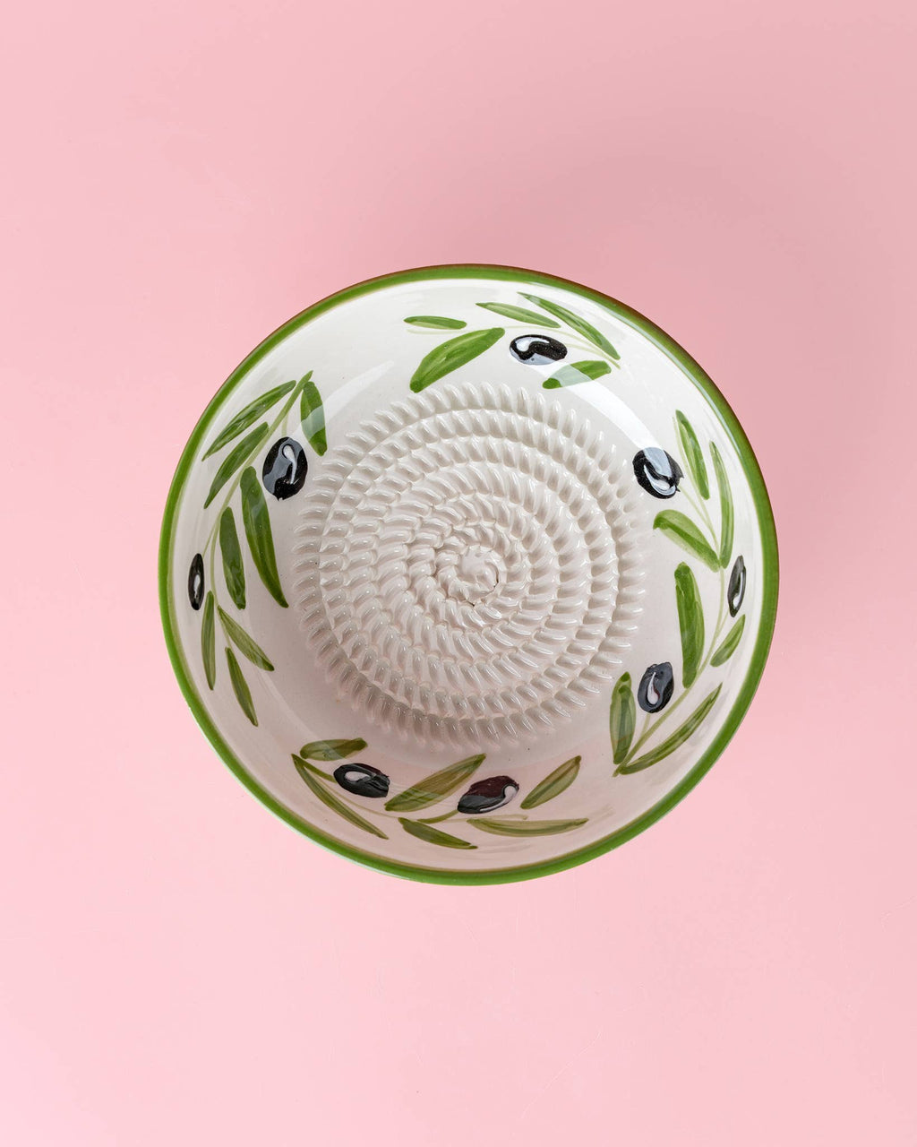 Ceramic Garlic Grater Plate - Medium Green - Olive