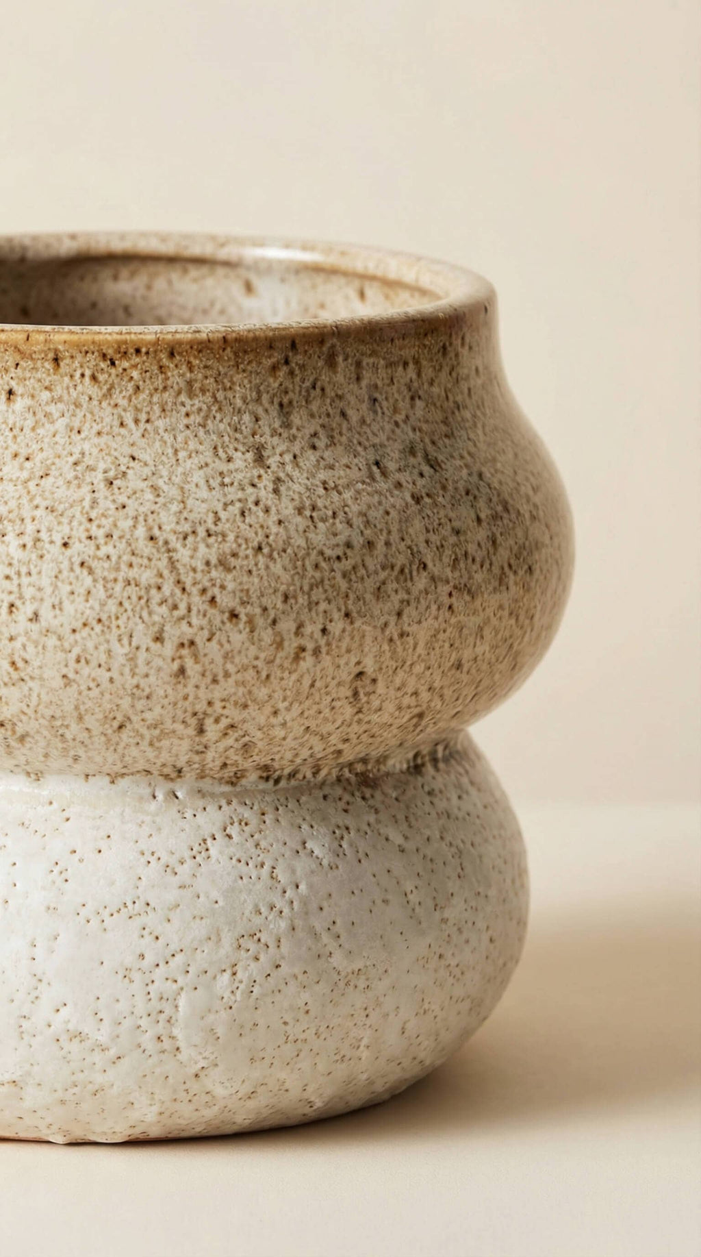 Ceramic Planter Pot, Stacked with Drainage - Noemi