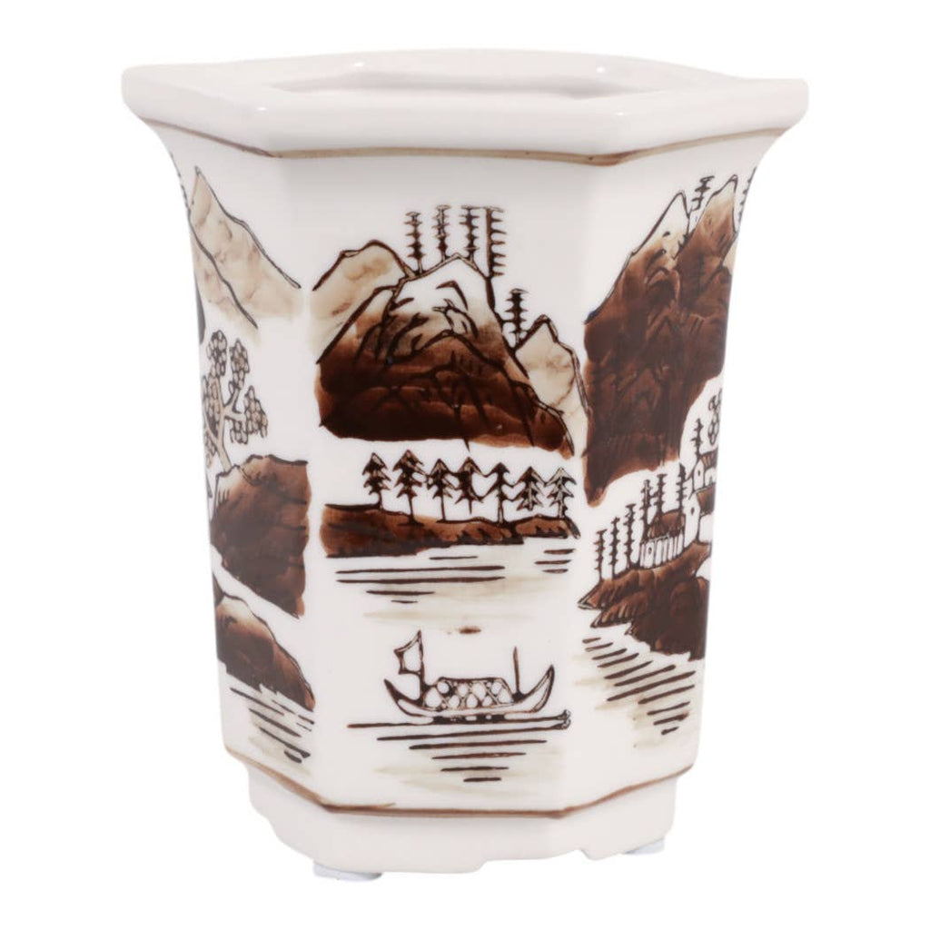 Sage & Eucalyptus Brown Ceramic Scented Candle