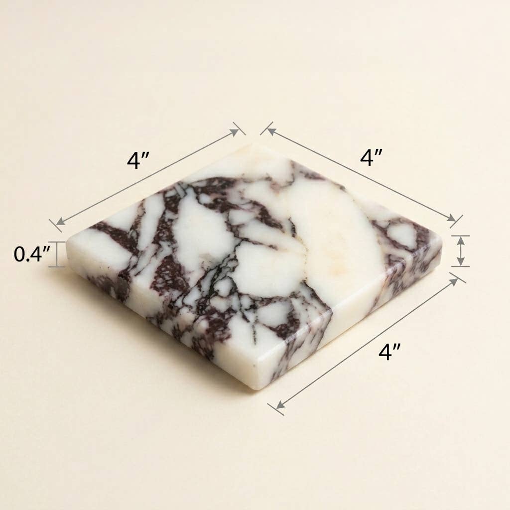 Natural Stone Drink Coasters | 4x4"