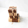 Wooden Checkered Wood Coaster
