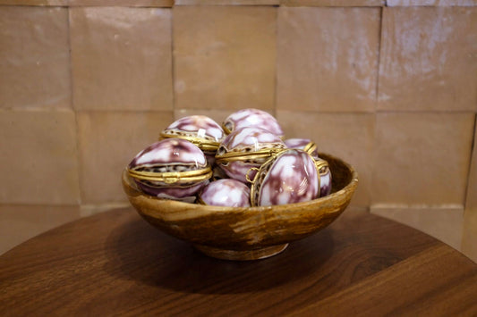 Purple Cowrie Trinket Pill Box, Coin Purse